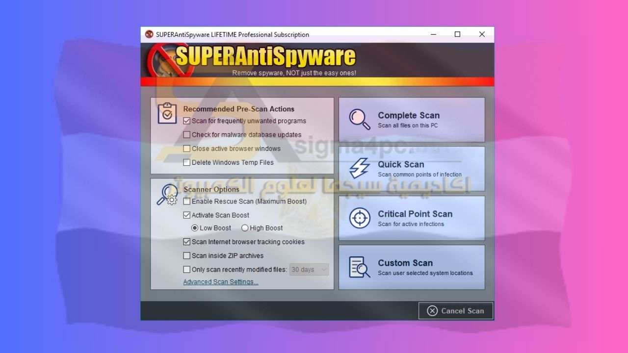 SUPERAntiSpyware Professional