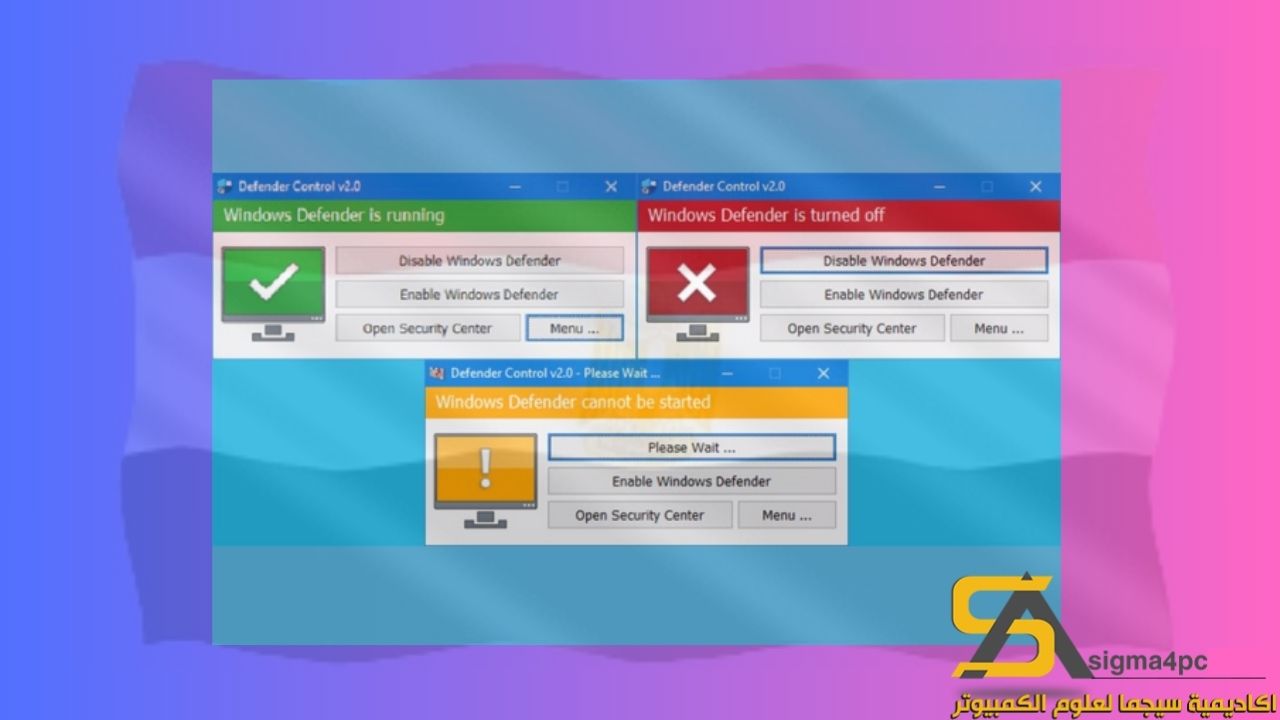 تحميل Windows Defender Control 