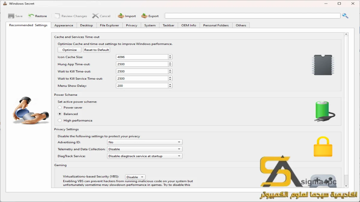 TweakNow WinSecret Plus Free Download